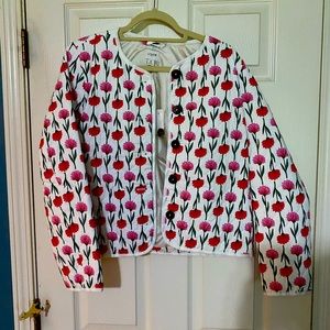 J Crew Factory Floral Quilted jacket - NWT